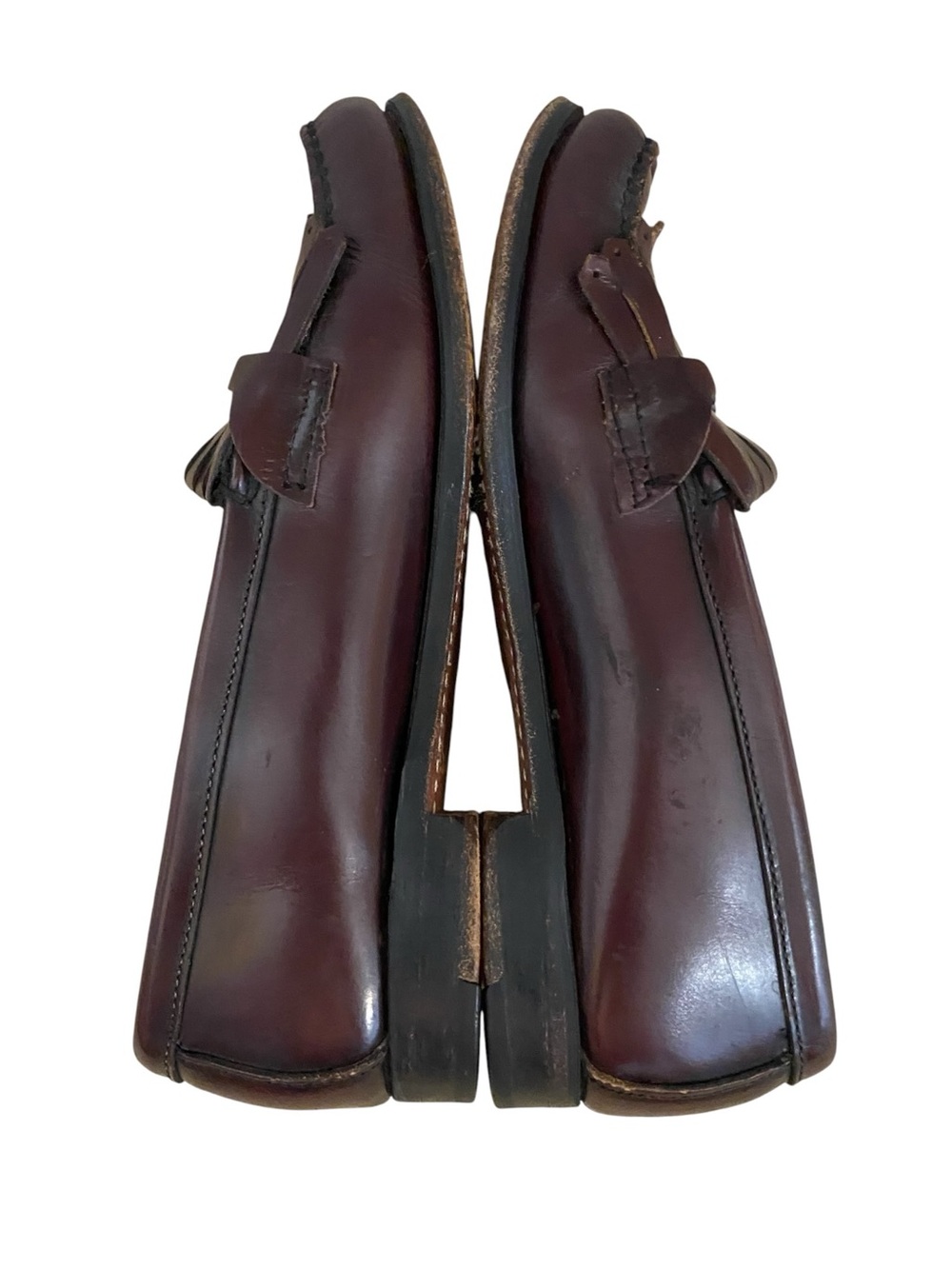 Flash Sale G.H Bass Weejuns Burgundy Leather Kiltie Horsebit Loafers 8 Preppy - Picture 7 of 14